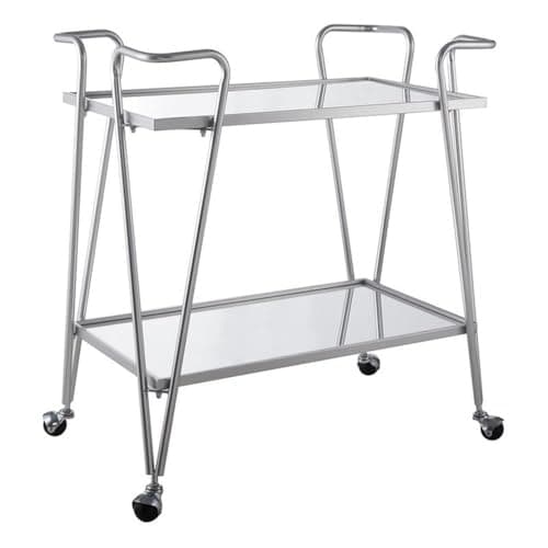 Linon Mia Metal and Mirrored 2-Tier Bar Cart (CYMX2051)