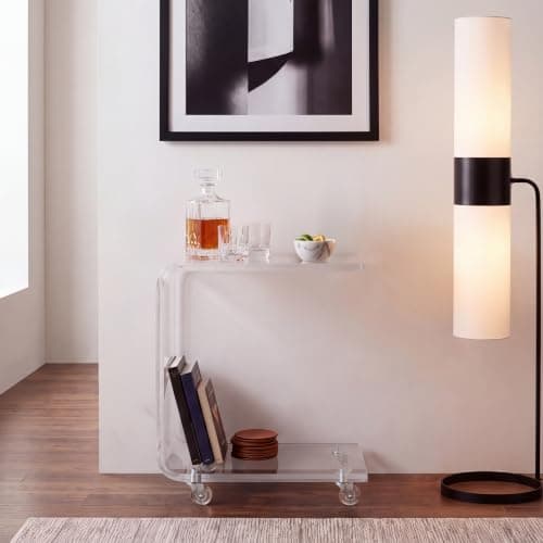 SAFAVIEH Rollins Clear Acrylic Bar Cart (BCT8006A)