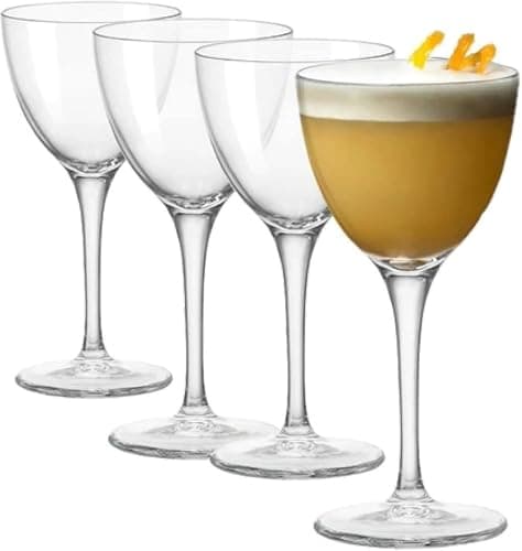 Bormioli Rocco Bartender Novecento Nick & Nora Glasses, 5.25 oz, Set of 4 (122113GRS021990)