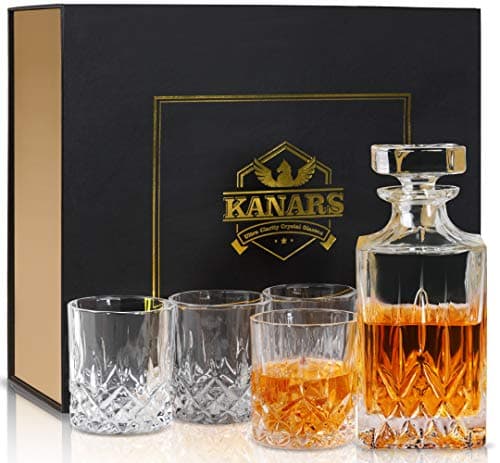 KANARS Whiskey Decanter and Glasses Set (4PWD21)