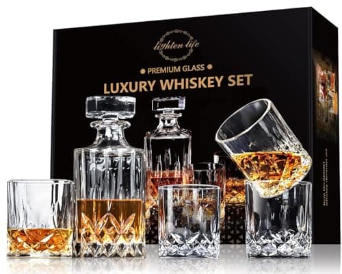 LIGHTEN LIFE Whiskey Decanter Set, 28 oz