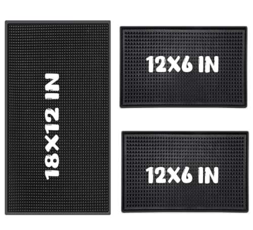 WANGCHAO Rubber Bar Mats, 8 mm, 3-Pack (WC-RubberBarMat-3-2)