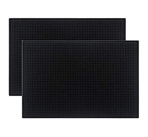 Tebery Rubber Bar Mat, 18 x 12 inch, 2-Pack (Te-RubberBarMat-2)